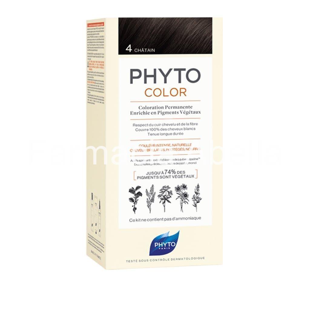 Phyto color 4 castaño tinte capilar - Imagen 1
