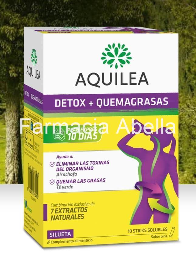 Aquilea Detox+ Quemagrasas 15 sticks solubles sabor piña - Imagen 1