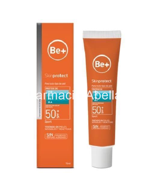 Be+ gel sport SPF 50+ protector solar 75 ml - Imagen 1