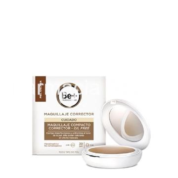 Be+ maquillaje corrector compacto oil free piel oscura SPF 30 10g - Imagen 1