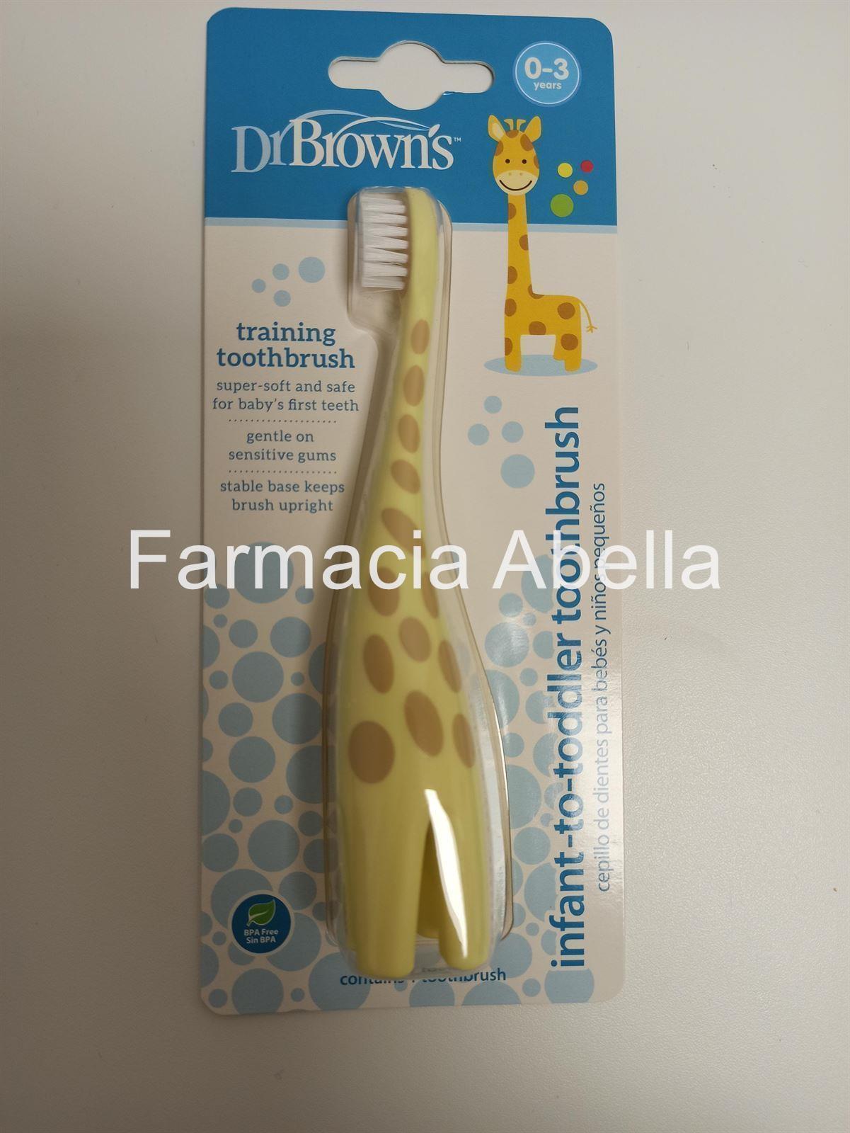 Cepillo de dientes bebé Dr brown’ s jirafa 0-3 años - Imagen 1