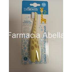 Cepillo de dientes bebé Dr brown’ s jirafa 0-3 años - Imagen 1
