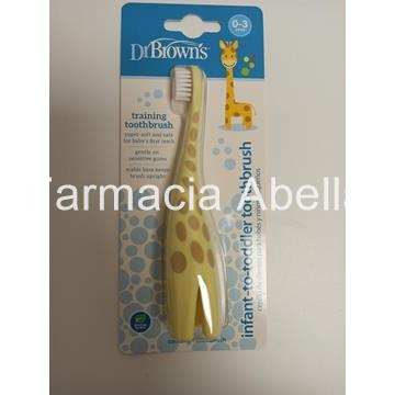 Cepillo de dientes bebé Dr brown’ s jirafa 0-3 años - Imagen 1