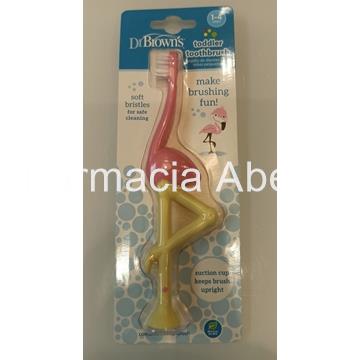 Cepillo de dientes infantil Dr Brow’s flamenco 1-4 años - Imagen 1