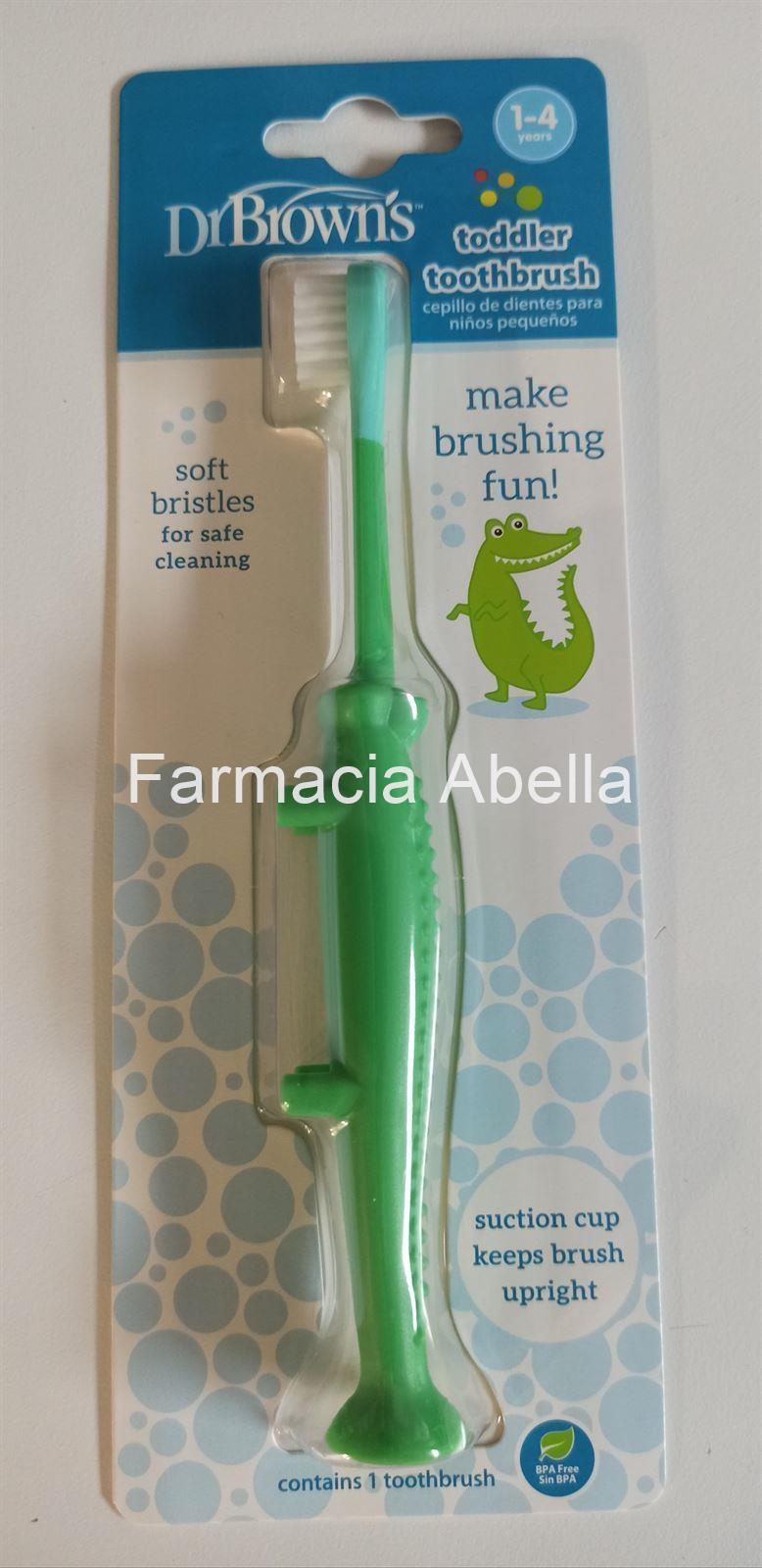 Cepillo dental infantil Dr brown’s cocodrilo 1-4 años. - Imagen 1