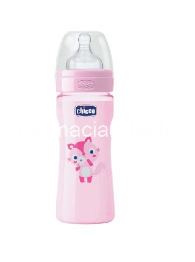 Chicco Biberón Well-Being 250 ml 2m+ tetina látex flujo medio