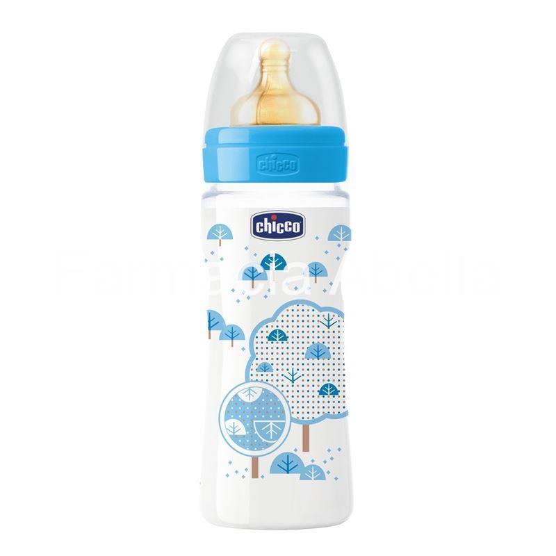 Chicco Biberón Well-Being 330 ml 4m+ tetina látex flujo rápido