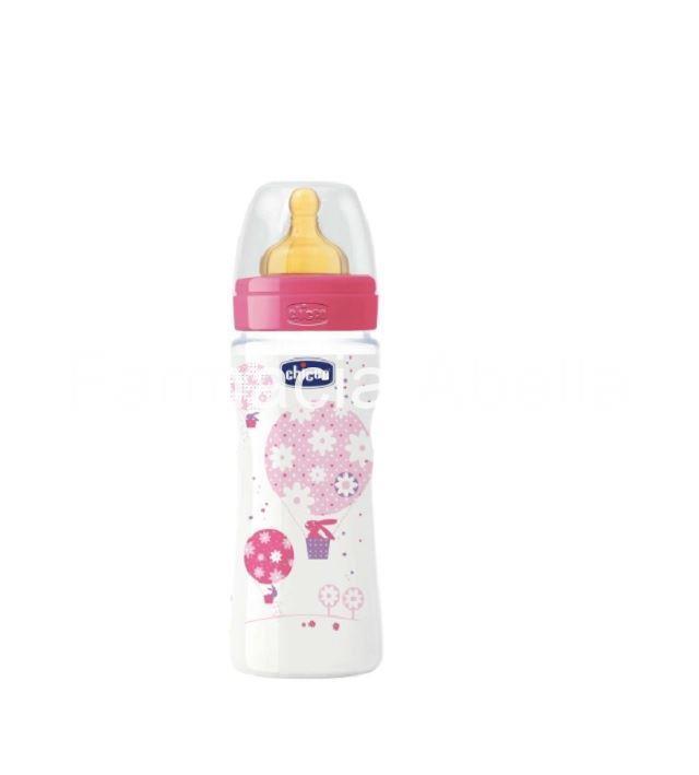 Chicco Biberón Well-Being 330 ml 4m+ tetina látex flujo rápido - Imagen 2