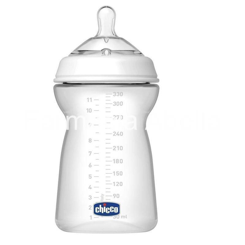 Chicco Biberón NaturalFeeling 330 ml 6m+ tetina silicona "efecto mamá" - Imagen 2