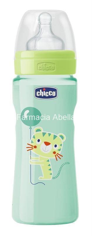 Chicco Biberón Well-Being 330 ml 4m+ tetina silicona "efecto mamá" - Imagen 1