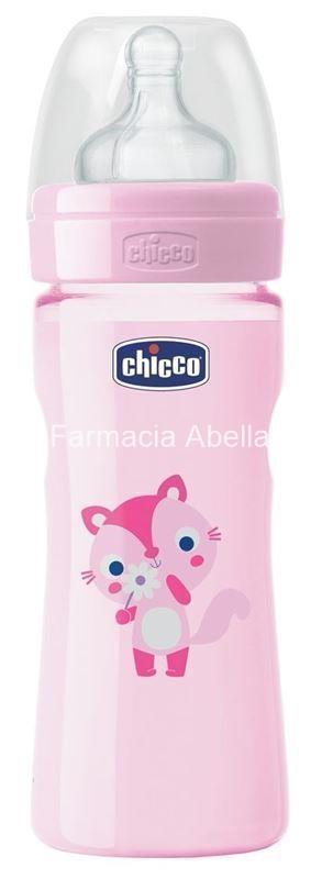 Chicco Biberón Well-Being 330 ml 4m+ tetina silicona "efecto mamá" - Imagen 2