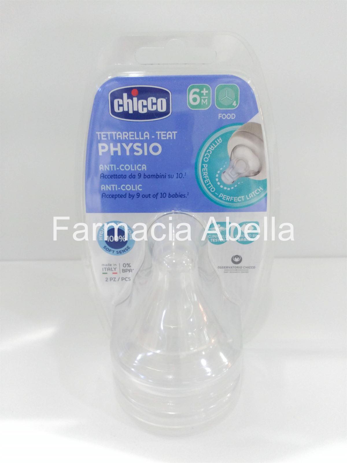 Chicco tetina de silicona Physio flujo rápido +6m 2 ud - Imagen 1