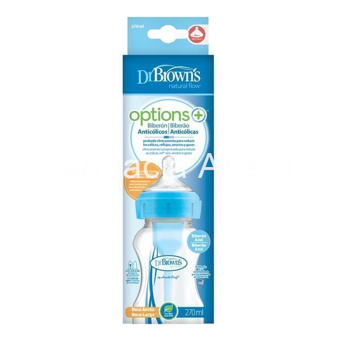 Dr Brown biberón options+ boca ancha 270ml - Imagen 2