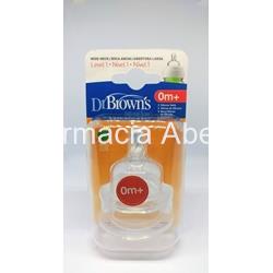 Dr Brown tetina boca ancha silicona  0+  Nivel 1 - Imagen 1