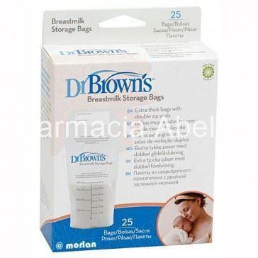 Dr Brown´s bolsas almacenamiento leche materna 25 unidades