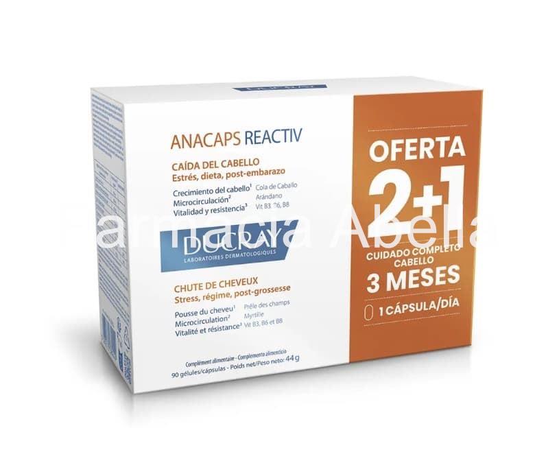Ducray pack Anacaps  reactiv 2+1 cajas de 30 cápsulas - Imagen 1