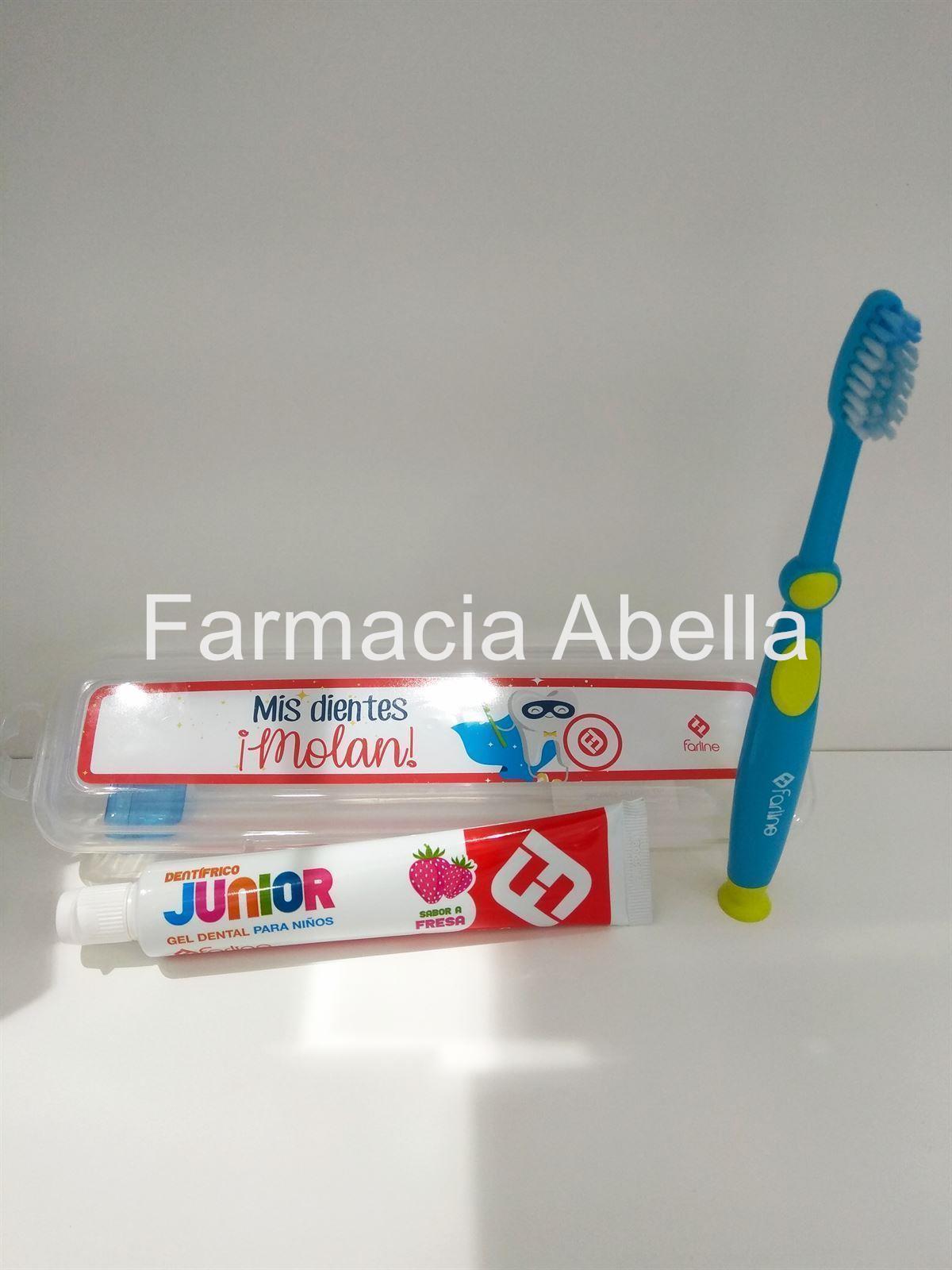 Farline set dental junior cepillo de dientes+pasta+estuche - Imagen 2