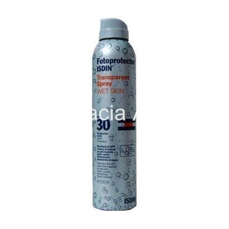 Fotoprotector Isdin SPF 30+ Spray transparente WET SKIN 250 ml - Imagen 1