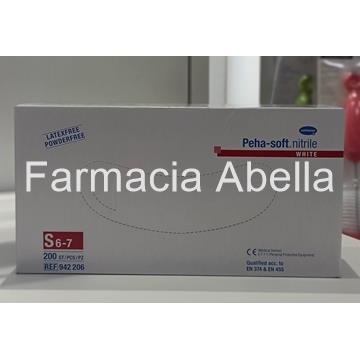 Hartmann guantes peha-soft nitrilo blanco sin polvo caja 200 unidades - Imagen 1