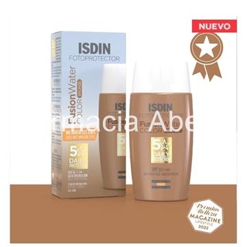 ISDIN fotoprotector fusionwater color bronze SPF 50+ 50 ml protector facial - Imagen 1