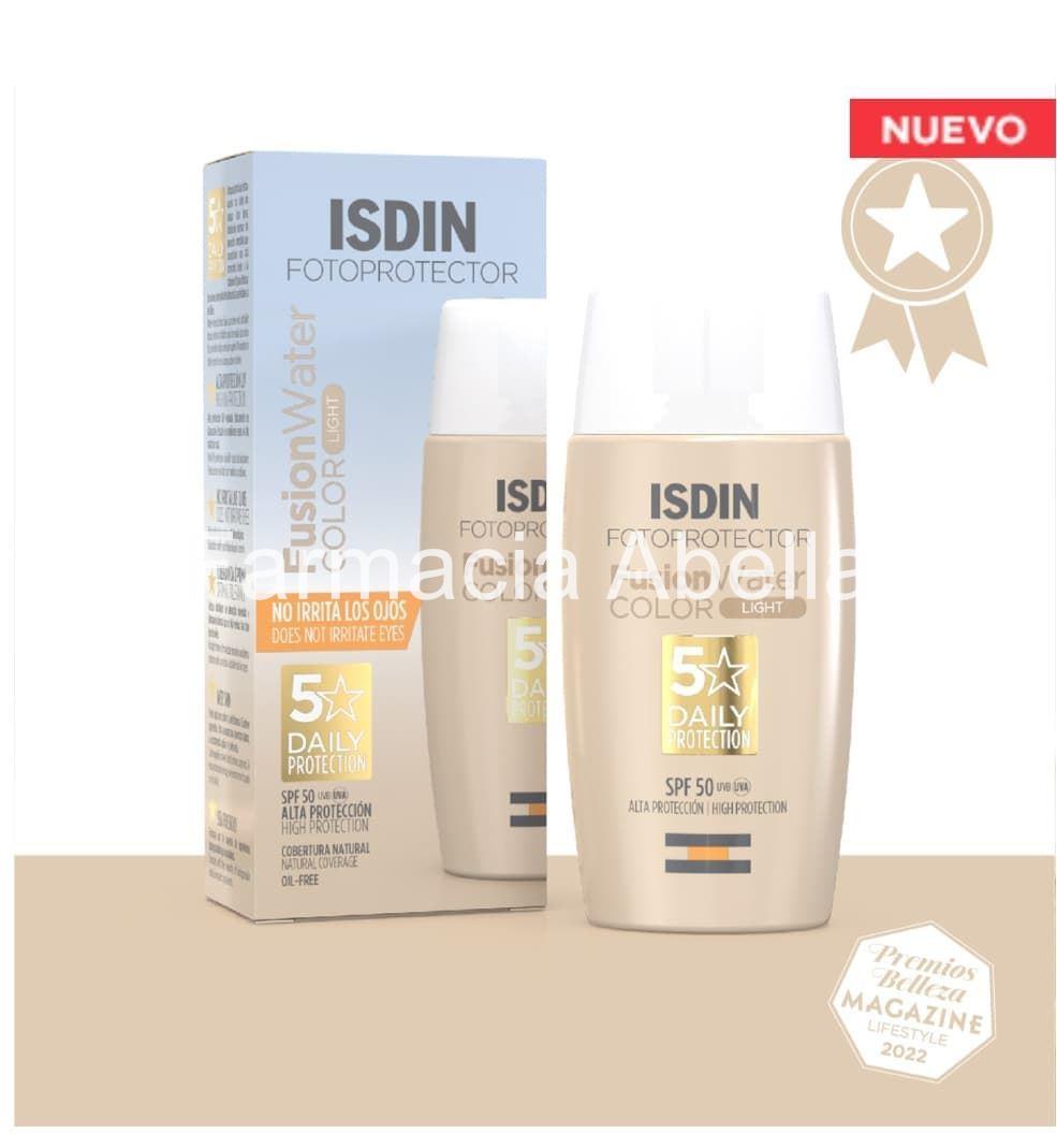 Isdin fotoprotector fusionwater color light 50+ 50 ml - Imagen 1