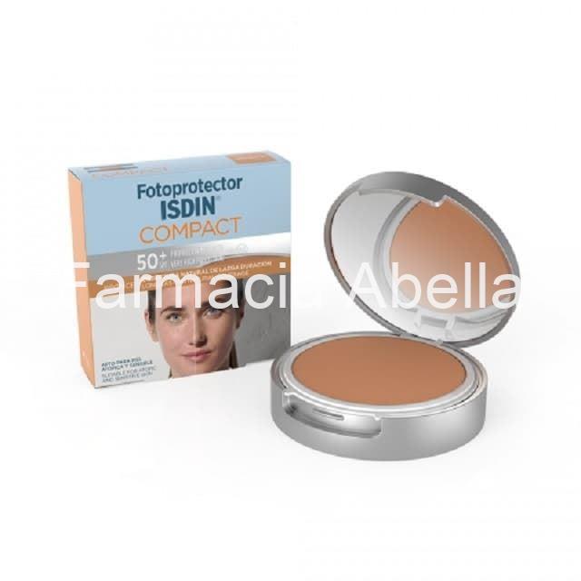 ISDIN fotoprotector maquillaje compacto bronce spf 50+ 10 g - Imagen 1