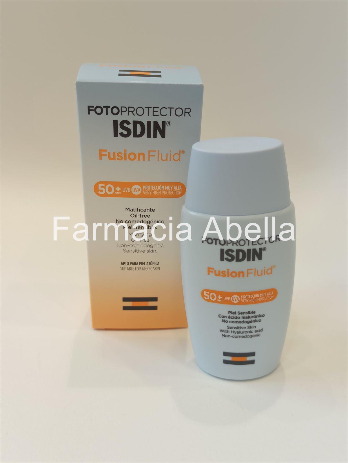 ISDIN Fotoprotector SPF50+ Fusion fluid 50 ml protector solar facial - Imagen 1