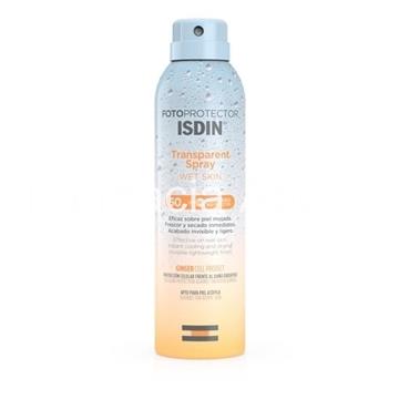ISDIN fotoprotector spray transparente wet skin SPF 50 250 ml - Imagen 1