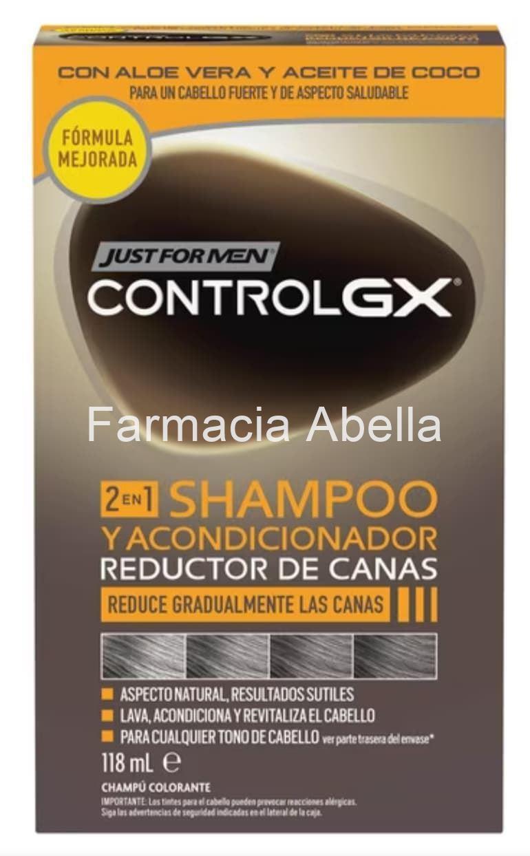 Just For Men Controlgx 2 en 1 shampoo y acondicionador reductor de canas 118 ml - Imagen 1