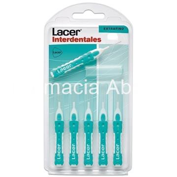 Lacer cepillos interdentales extrafinos verdes 6 unidades - Imagen 1