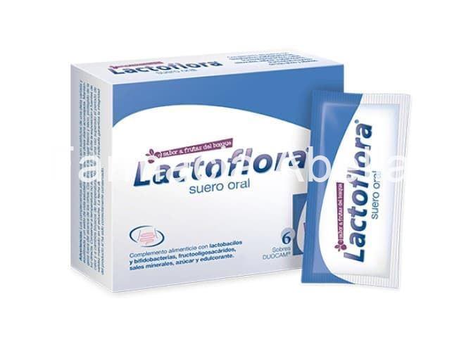 Lactoflora Suero oral con probióticos y prebióticos 6 sobres - Imagen 1