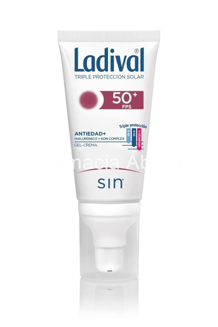 Ladival anti edad triple protector solar facial 50+ gel crema 50 ml - Imagen 1
