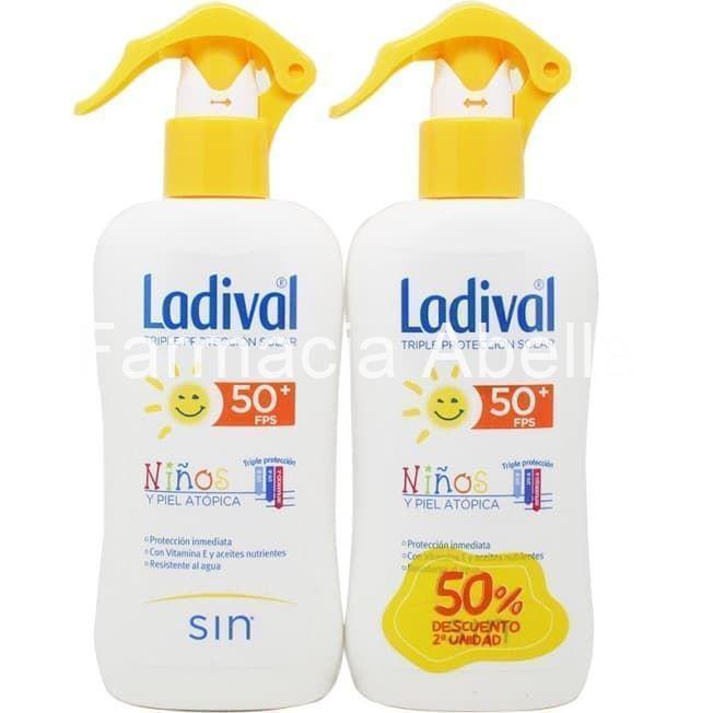 Ladival pack niños spray spf 50+ 200 ml 2ª unidad 50% de descuento - Imagen 1