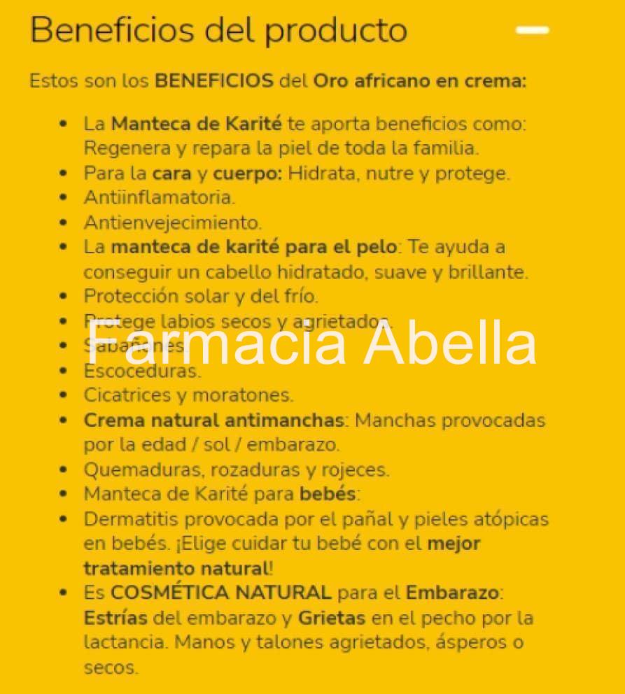 Manteca de Karité Oro Africano 100 ml - Imagen 2