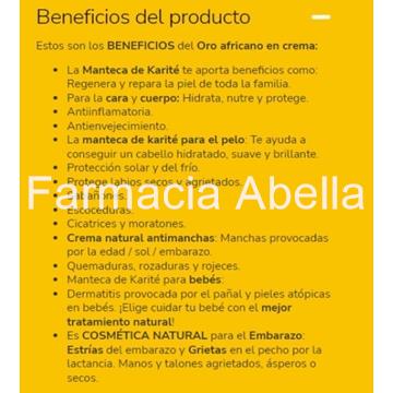 Manteca de karite Oro Africano 200 ml - Imagen 2