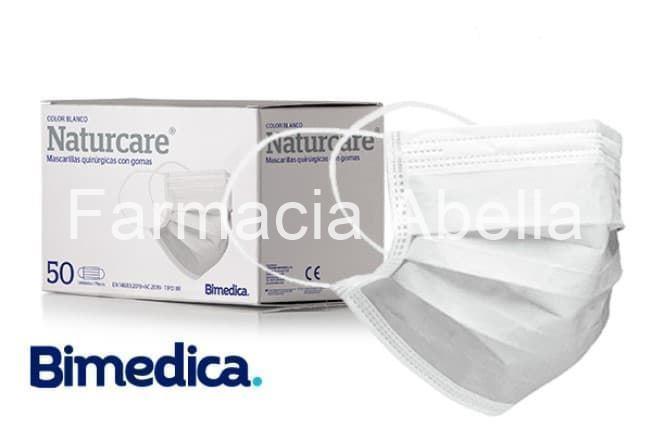 Mascarillas quirúrgicas tipo IIR Naturcare 3 capas caja 50 unidades color blanco - Imagen 1