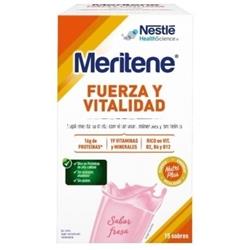 Meritene batido sabor fresa 15 sobres - Imagen 1