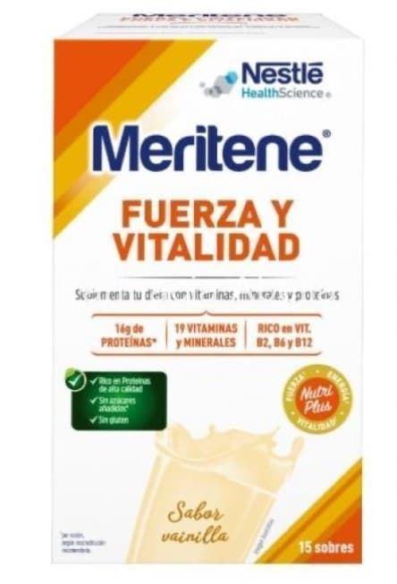 Meritene batido sabor vainilla 15 sobres - Imagen 1