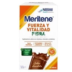 Meritene fibra batido con sabor chocolate 14 sobres - Imagen 1