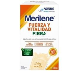 Meritene fibra batido con sabor vainilla 14 sobres - Imagen 1