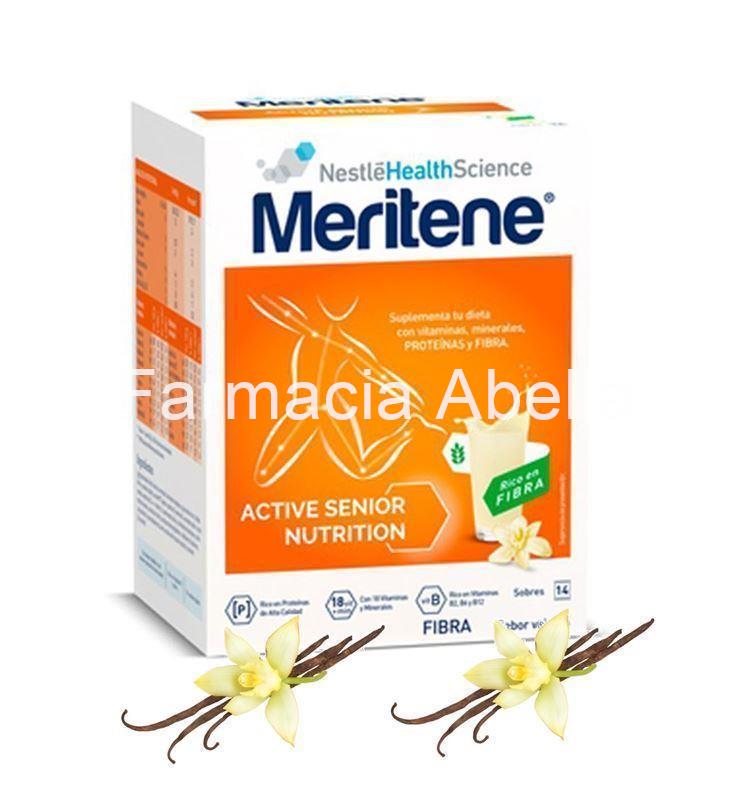 Meritene fibra batido con sabor vainilla 14 sobres - Imagen 2