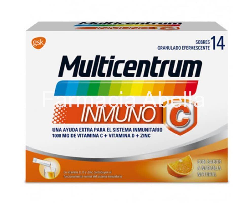 Multicentrum Inmuno C Complemento Alimenticio Multivitaminas, con Vitamina C, Vitamina D y Zinc, Sin Gluten, Sabor a Naranja - Imagen 1