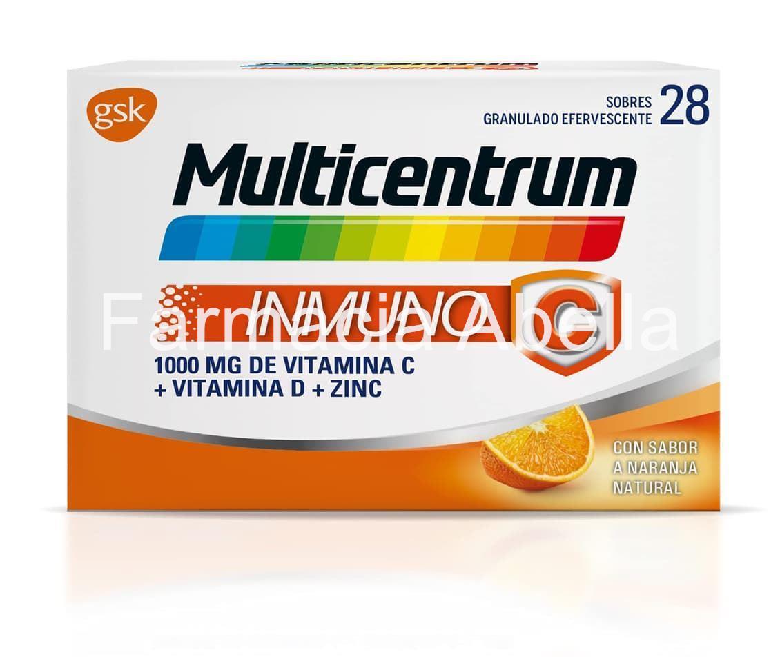 Multicentrum Inmuno C Complemento Alimenticio Multivitaminas, con Vitamina C, Vitamina D y Zinc, Sin Gluten, Sabor a Naranja - Imagen 2
