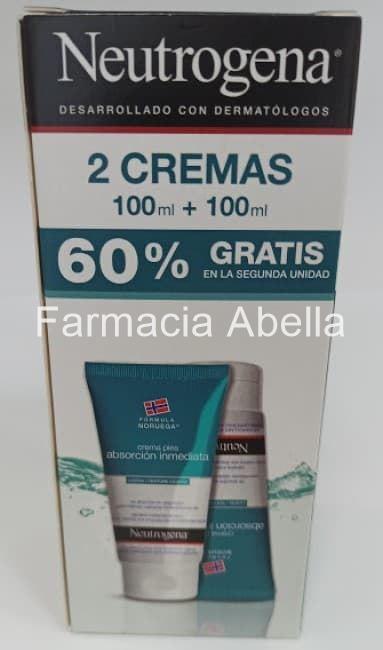 Neutrogena pies duplo crema absorción inmediata 100+100ml - Imagen 1