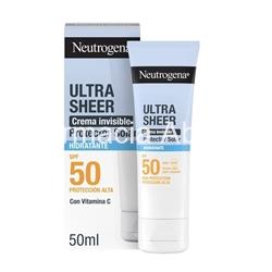 Neutrogena ultra sheer crema invisible hidratante protección solar facial spf 50 - Imagen 1