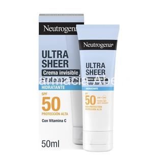 Neutrogena ultra sheer crema invisible hidratante protección solar facial spf 50 - Imagen 1