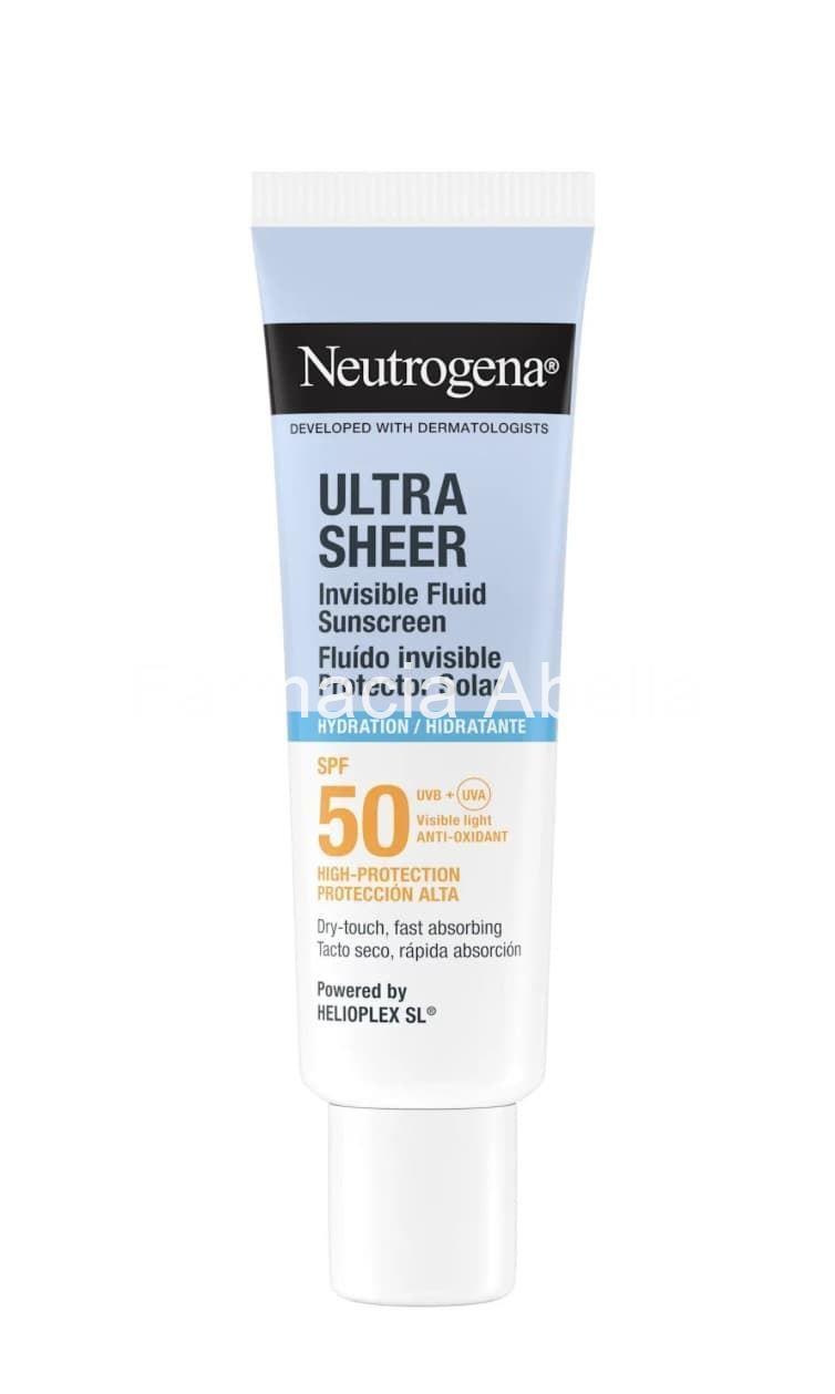 Neutrogena ultra sheer fluido invisible hidratante protector solar facial spf 50 - Imagen 2