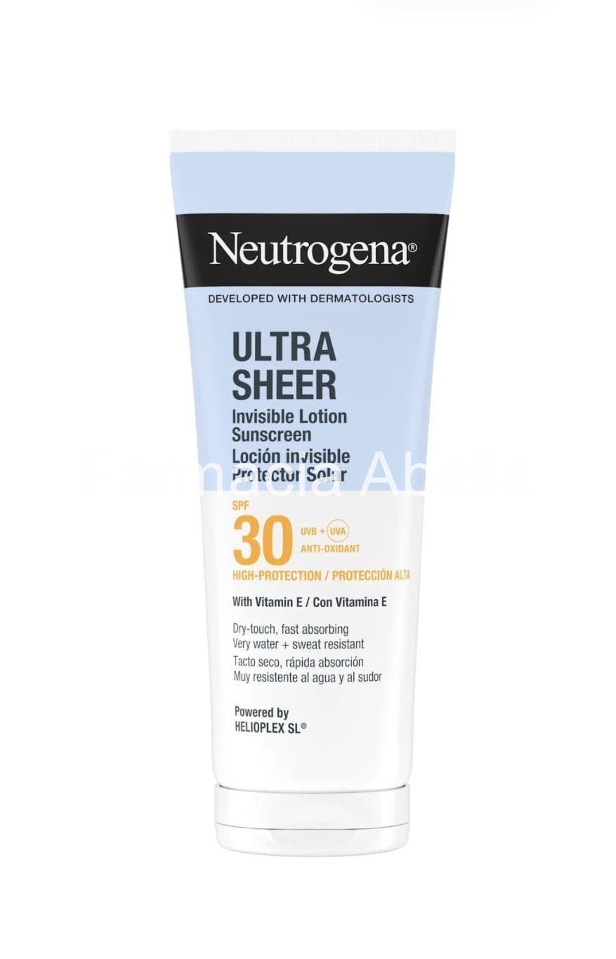 Neutrogena ultra sheer loción corporal invisible hidratante SPF 30  200 ml - Imagen 1