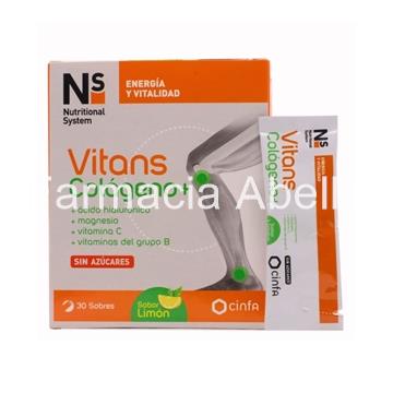 Ns Vitans+Colágeno 30 sobres sabor limón - Imagen 1