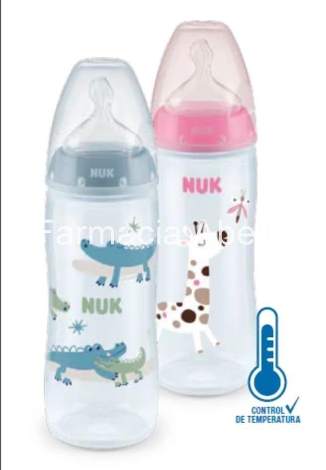 Nuk biberón first choice+ control temperature 6-18 m silicona 360 ml - Imagen 1